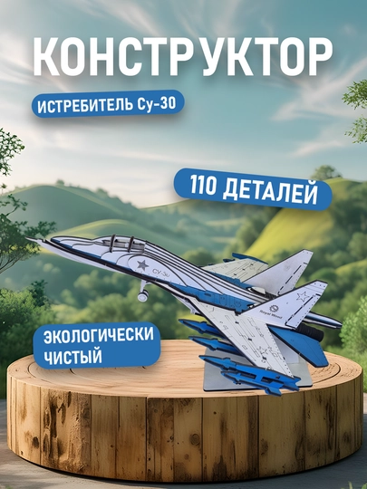 Конструктор сборный модель Истрибитель "СУ-30" Royal Wood