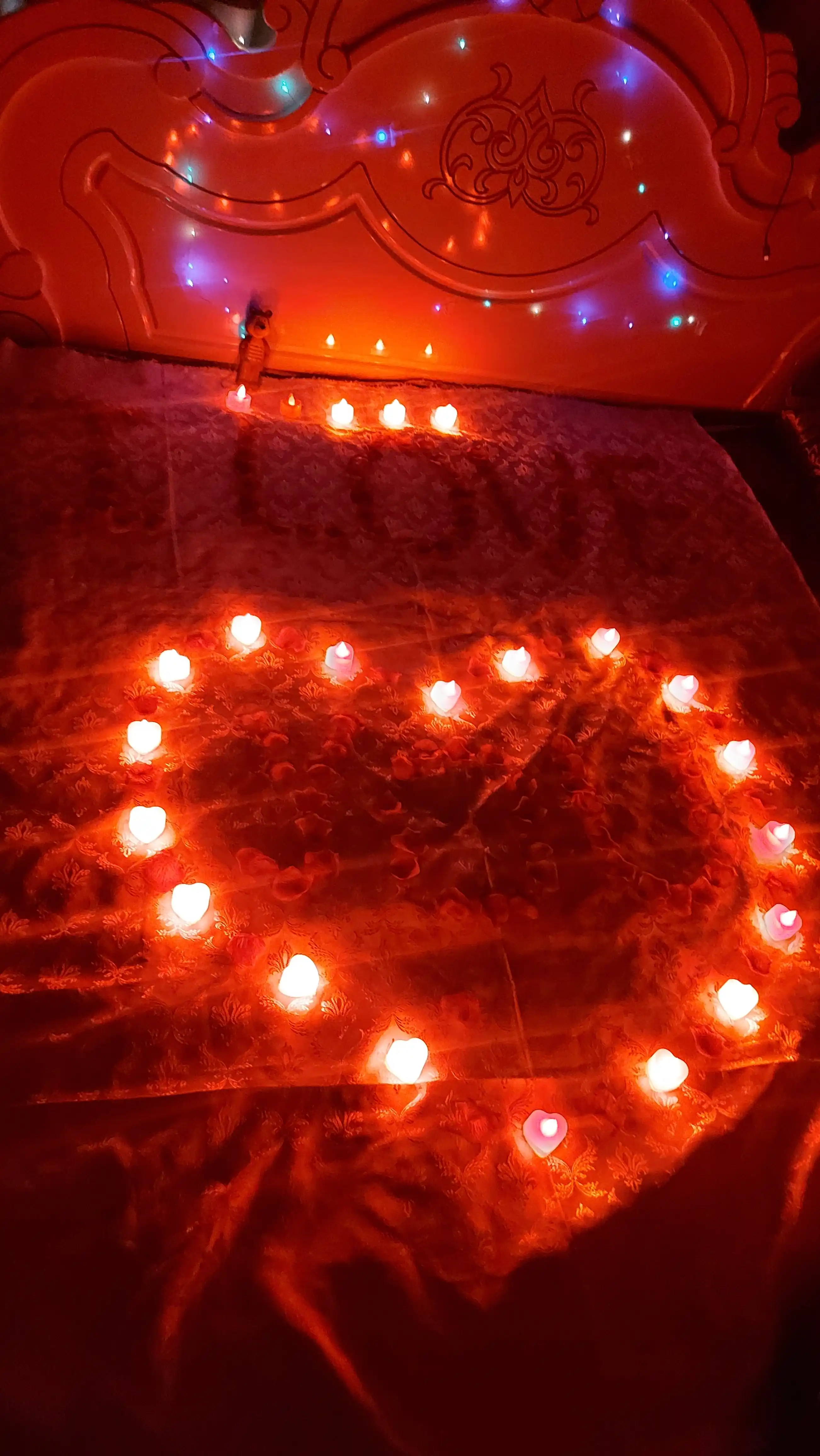 Свечи для романтического декора, беспламенные LED свечи, в форме сердца