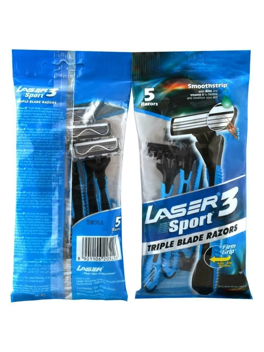 Lazer  3 Sport бритва — три лезвия и надёжная рукоятка, обеспечивают точность и стабильность