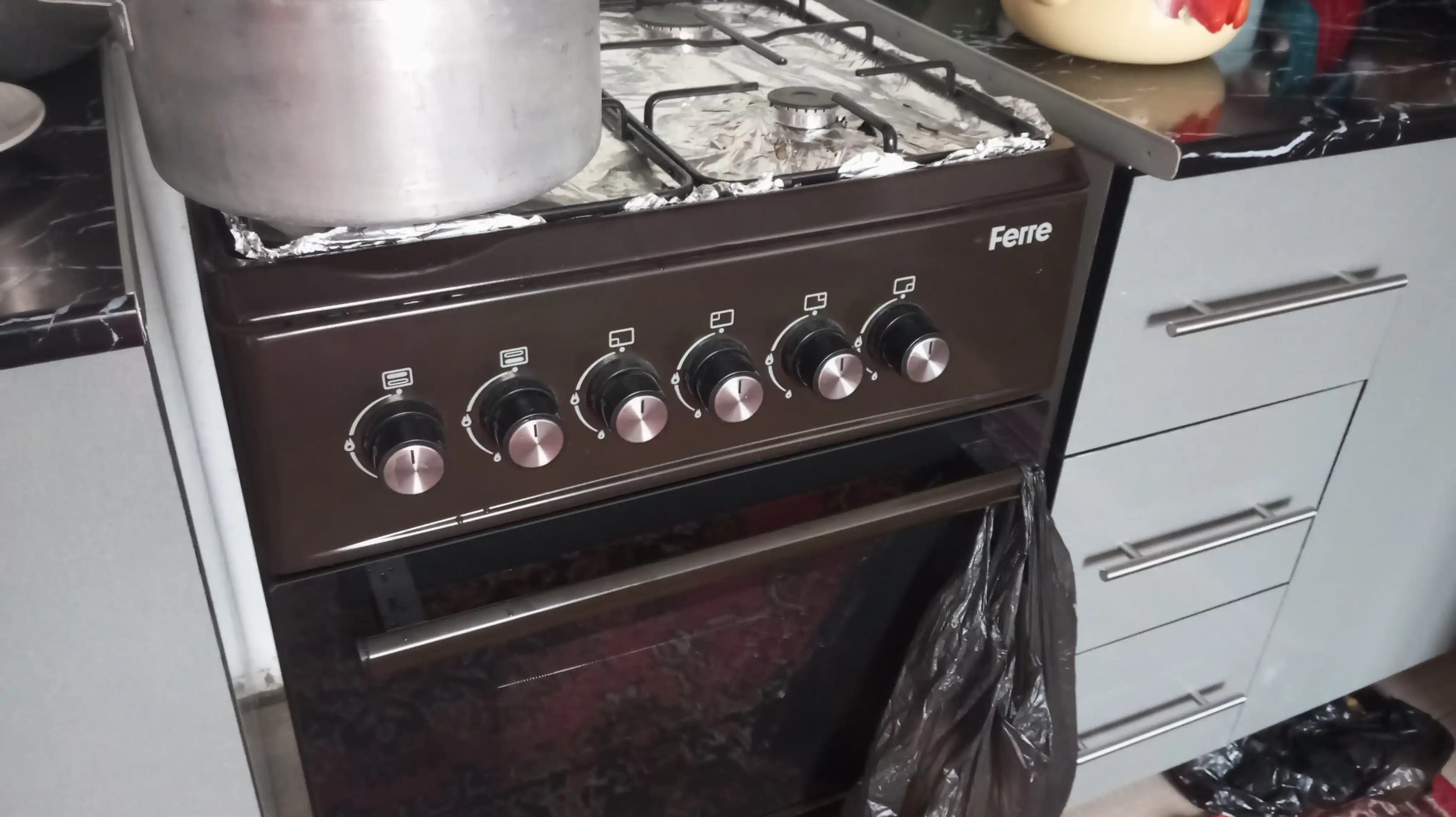 Gaz plita FERRE-LP 60G 40 DB-ECO va W-ECO, 57 litr, 4 gaz konfokalar