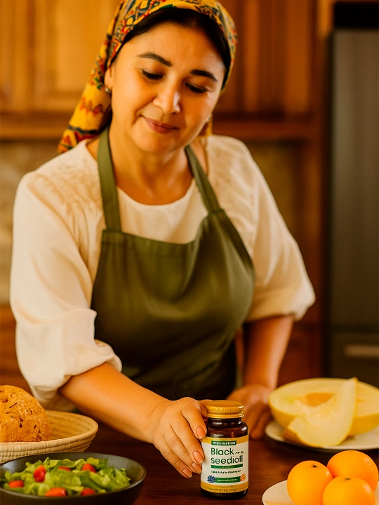 Black Seed Oil 500 mg, 60 капсул в стеклянной банке – Высокая концентрация Иммуномодулятор