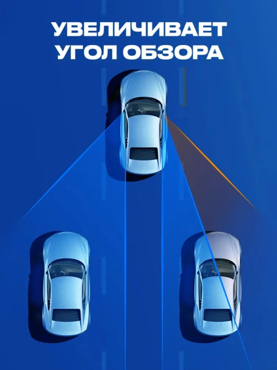 Круговое вспомогательное зеркало на боковое стекло повышенное поле зрения, 360° поворот 