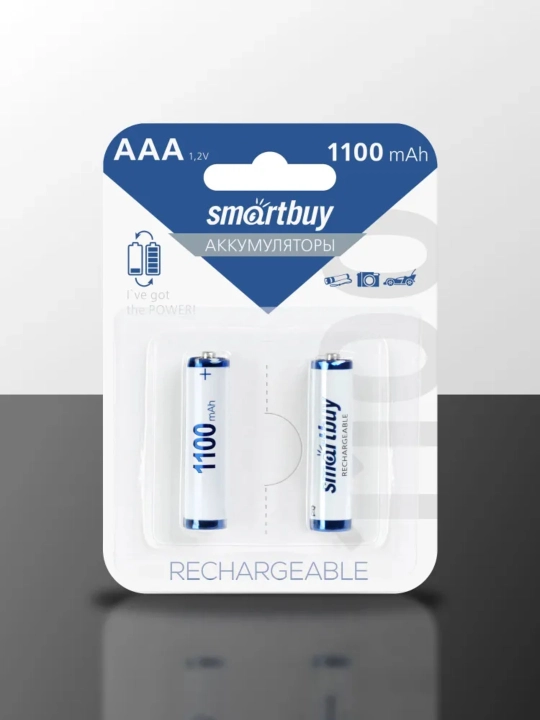 Smartbuy AA/AAA tipidagi akkulyatorlar (Ni-MH), 950 / 1100 / 2500 mA·soat, 2 dona