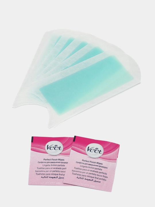 Восковые полоски для депиляции Veet 12 шт для чувствительной кожи