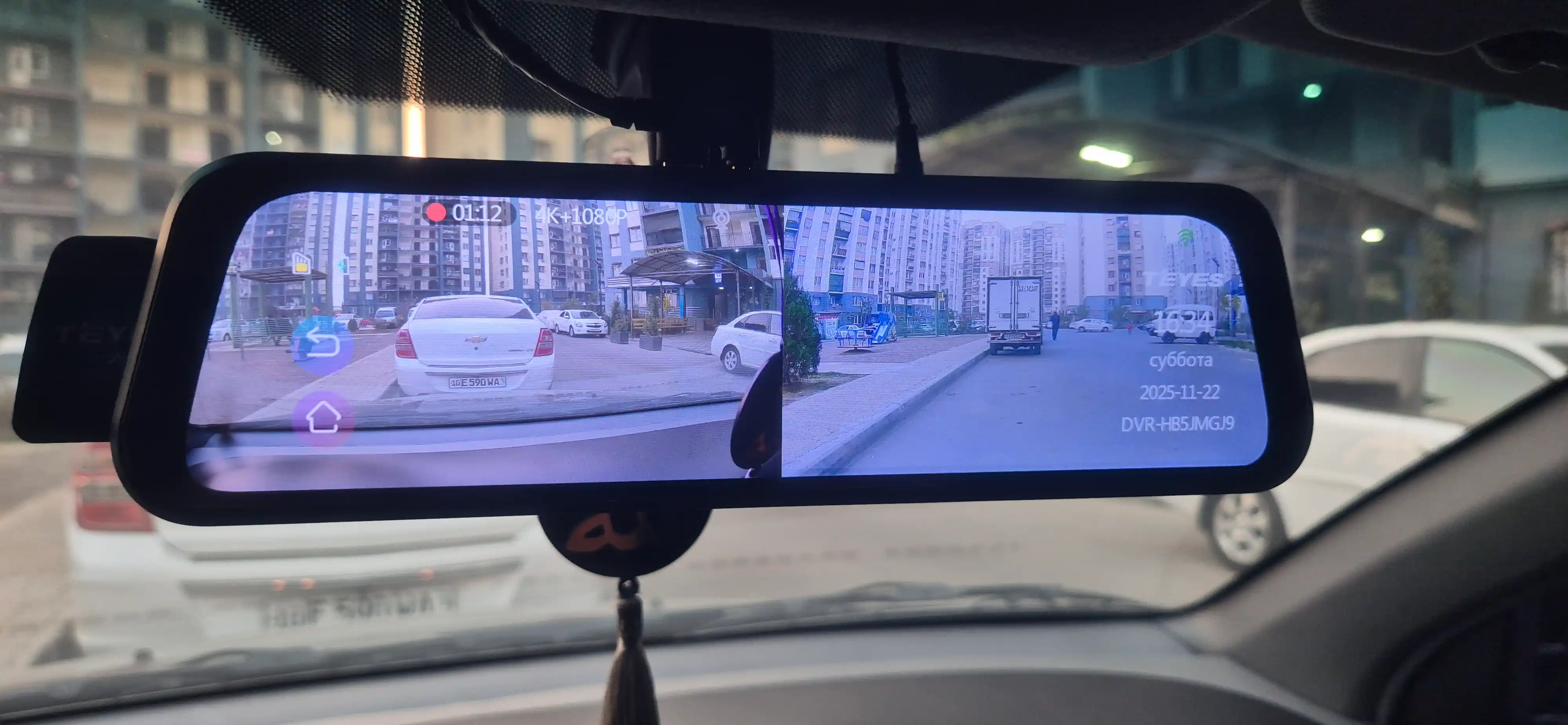Видеорегистратор Teyes Q9 +WifiK+1080P, Wi-Fi, зеркало для авто с камерой заднего вида