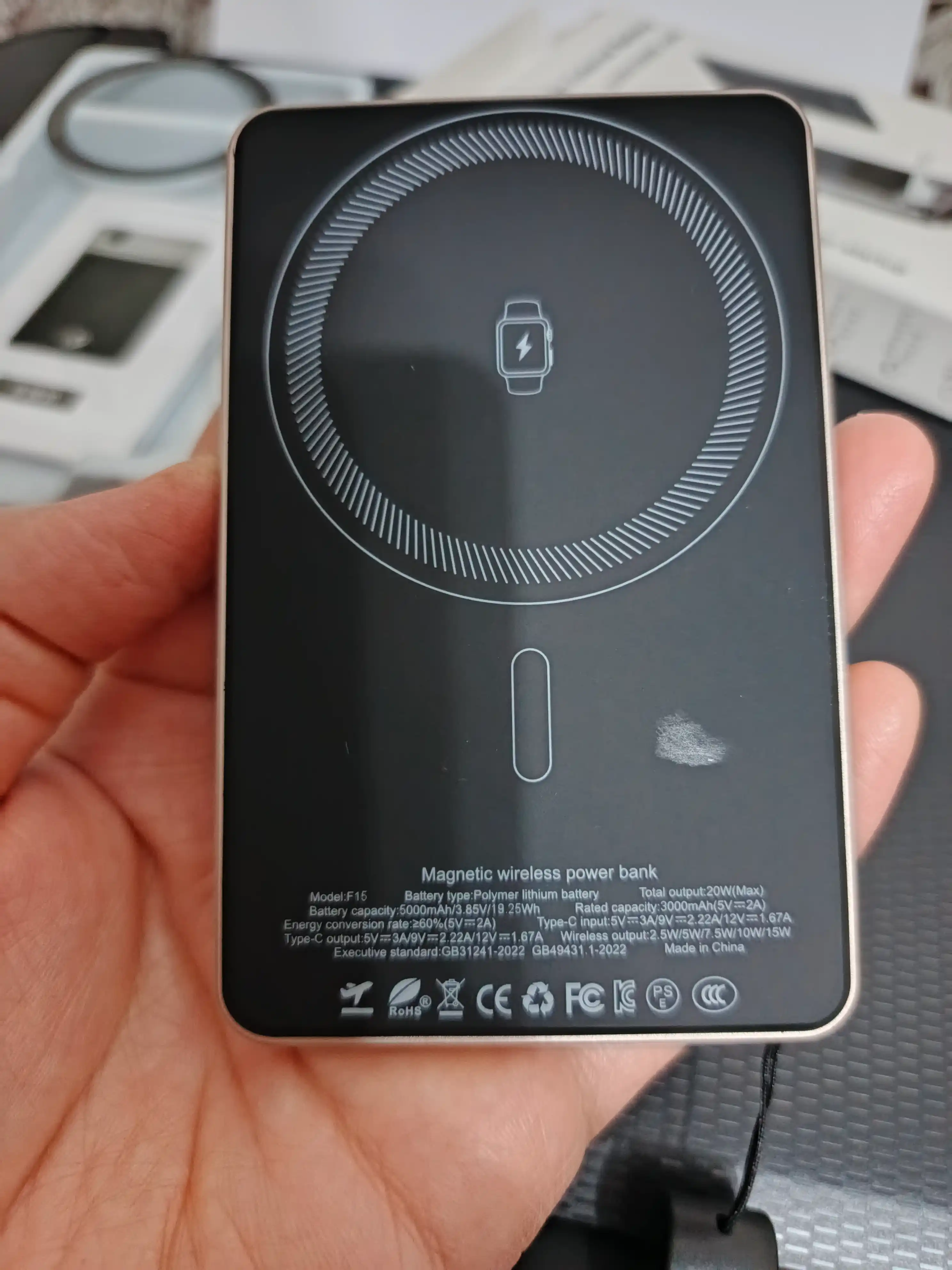 MagSafe uchun ultra yupqa 10000 mA/soat tashqi batareya