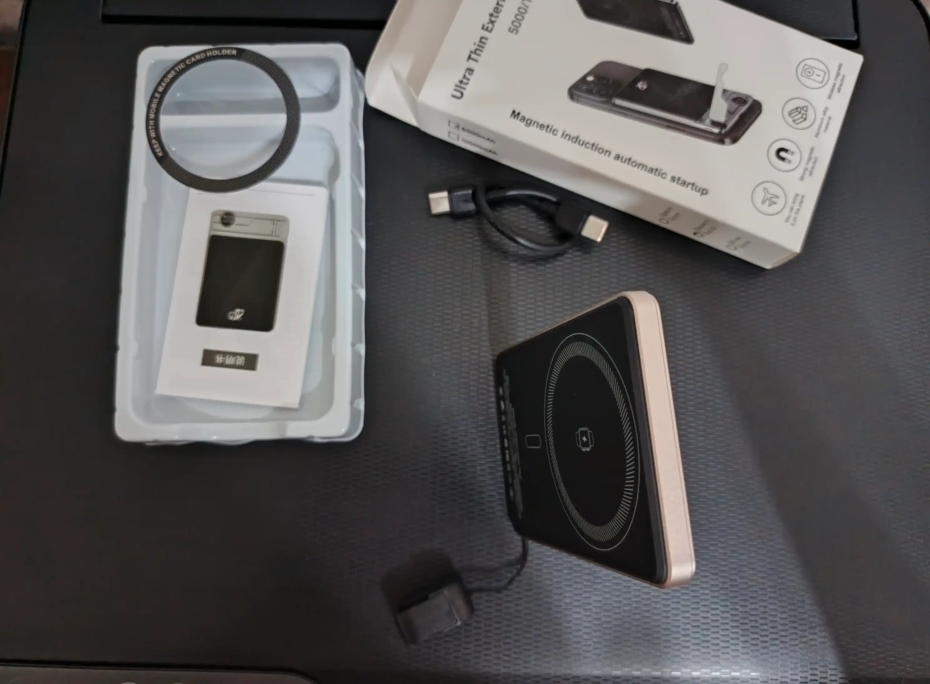 MagSafe uchun ultra yupqa 10000 mA/soat tashqi batareya