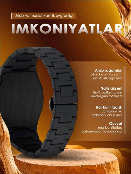 Erkaklar qo'l soati Arab raqamli