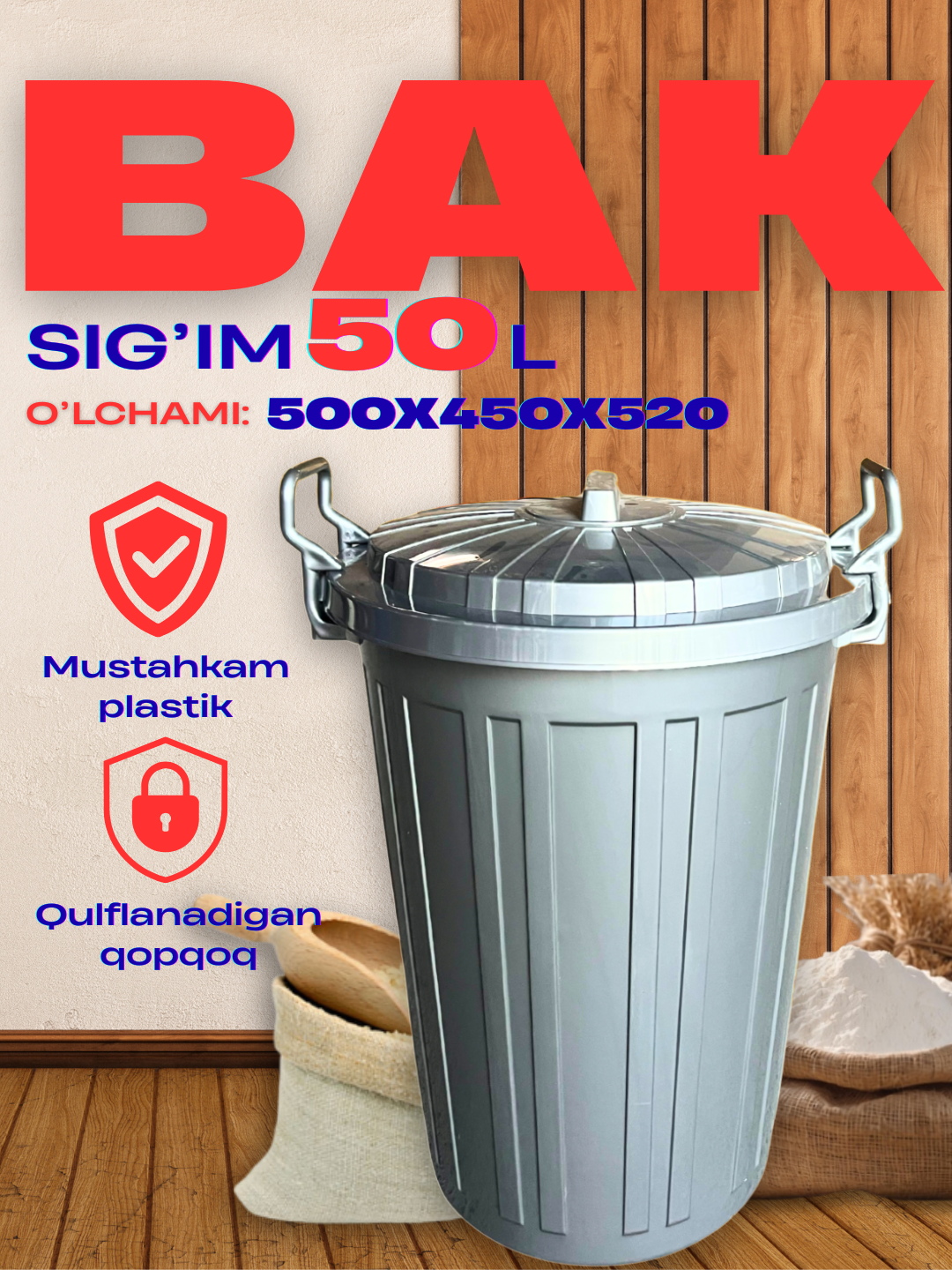 50 litrli katta bak - 