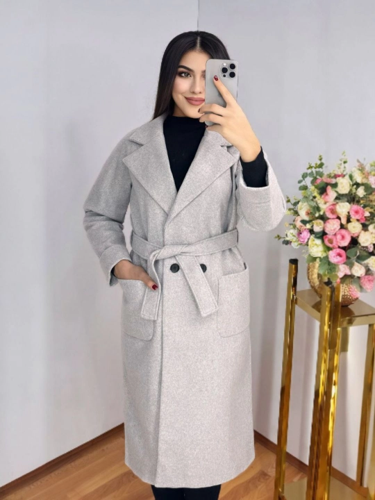 Zamonaviy elegant sayr ofes va kundalik uslub uchun issiq tutuvchi material ayollar paltos