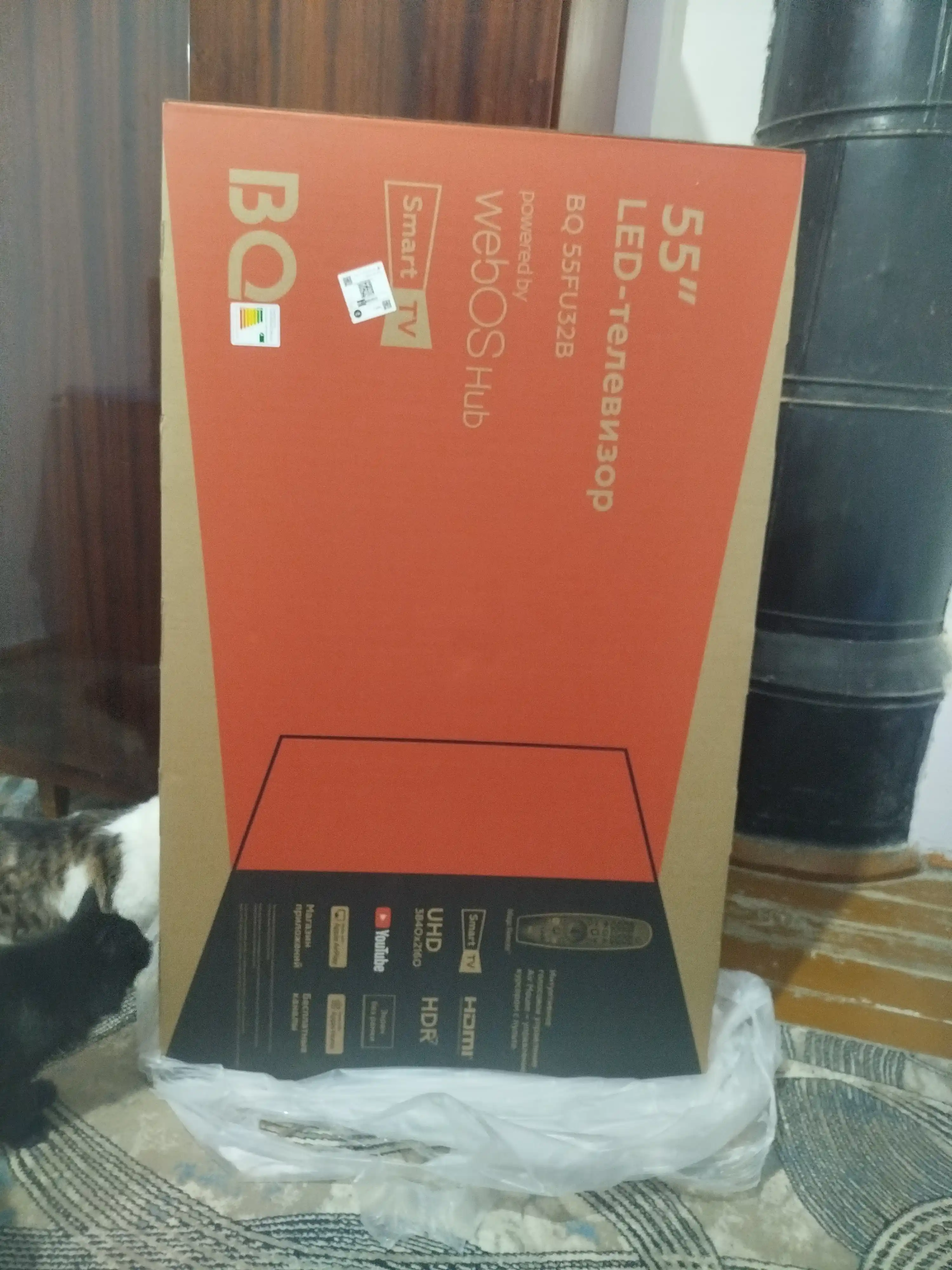 Телевизор BQ SMART TV 4K UltraHD, WebOS Hub, диагональ 43", 55", 3 HDMI, 2 USB