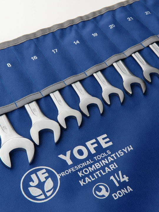 YOFE Professional Tools — 23 dona Kombinatsion kalitlar to‘plami (6–32 mm)