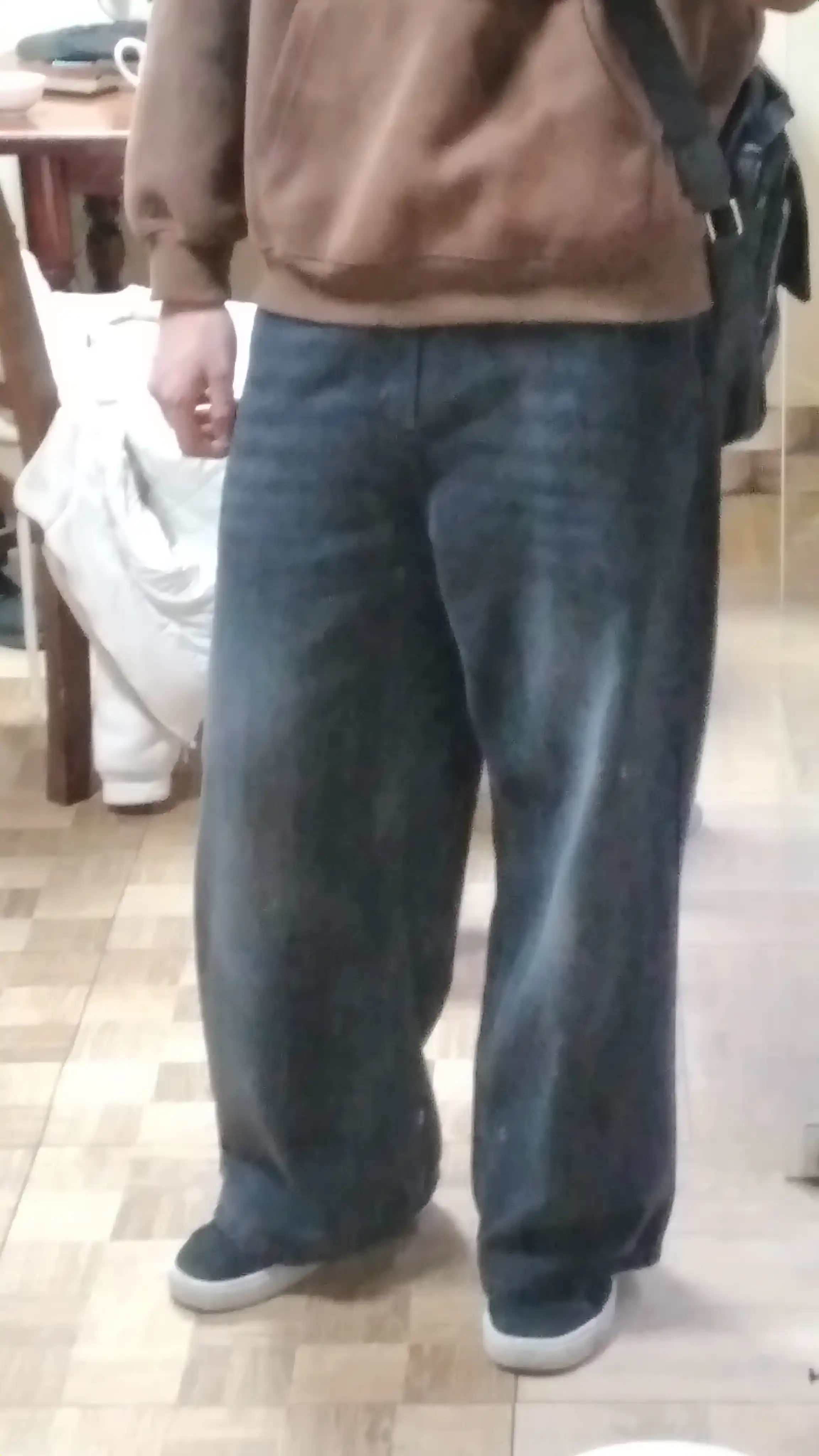 Keng jinsi, ayollar, baggi, qora baggy jeans y2k, paxta