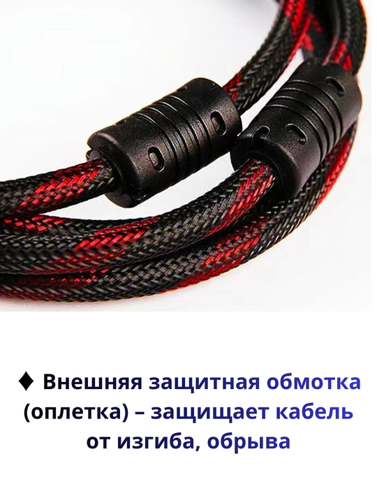 Кабел HDMI FullHD 1,5 м (1,3 м),3 м(2,7 м),5м (4,5 м), 10м (9 м), 15м (13,6 м), 20м (18 м)