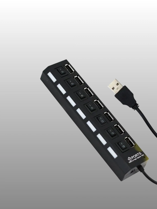 USB-КОНЦЕНТРАТОР. Разъем с 7 портами USB - быстрый, удобный и легкий концентратор 480 МБ/с
