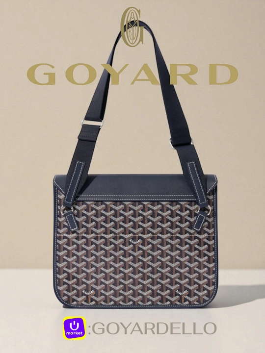 Erkaklar uchun yelkama sumka Goyard, cross body barsetkasi vip stil oq ko'k qora so'vg'a