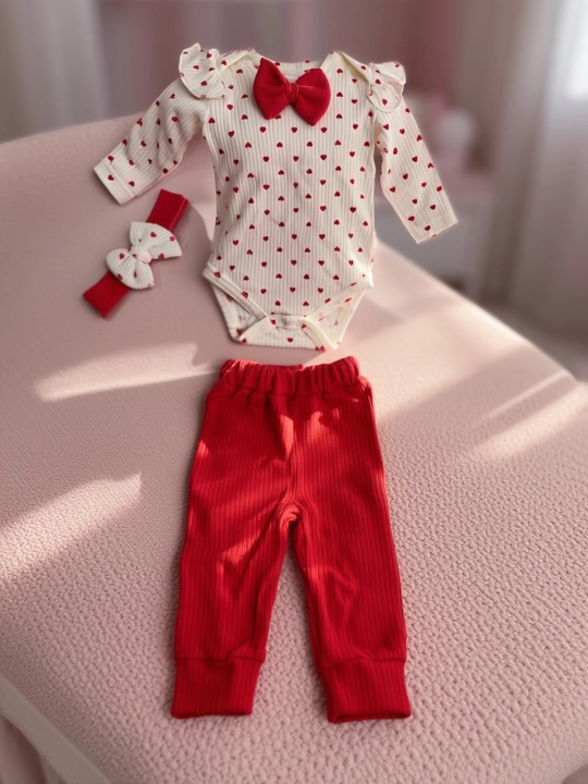 Red Love Baby Set – Комплект для девочек из трёх предметов - 