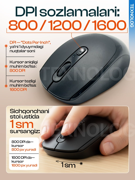 Barcha qurilmalar uchun ergonomik Bluetooth/2.4Ghz simsiz sichqoncha, qayta quvvatlanadi