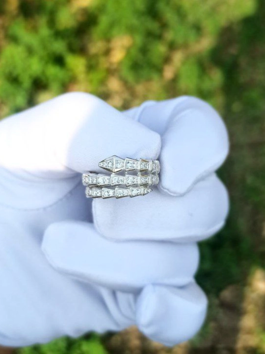 Серебряные кольца, серебро 925 пробы, (в форме змеи)