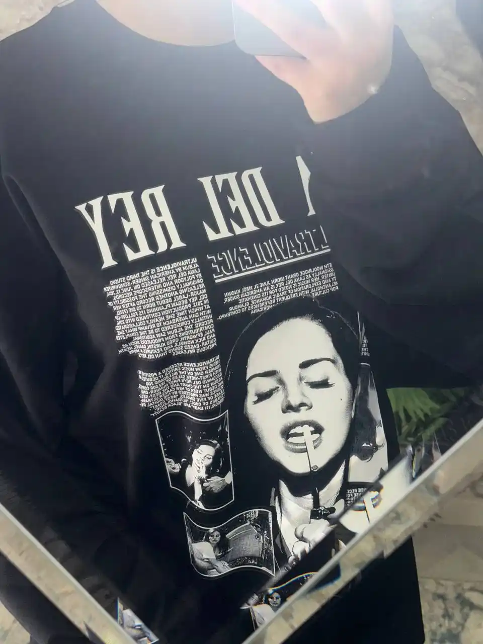 Erkaklar va ayollar uchun Lana del Rey svitshot, uzun yengli, 80% paxta, mashhur dizaynda