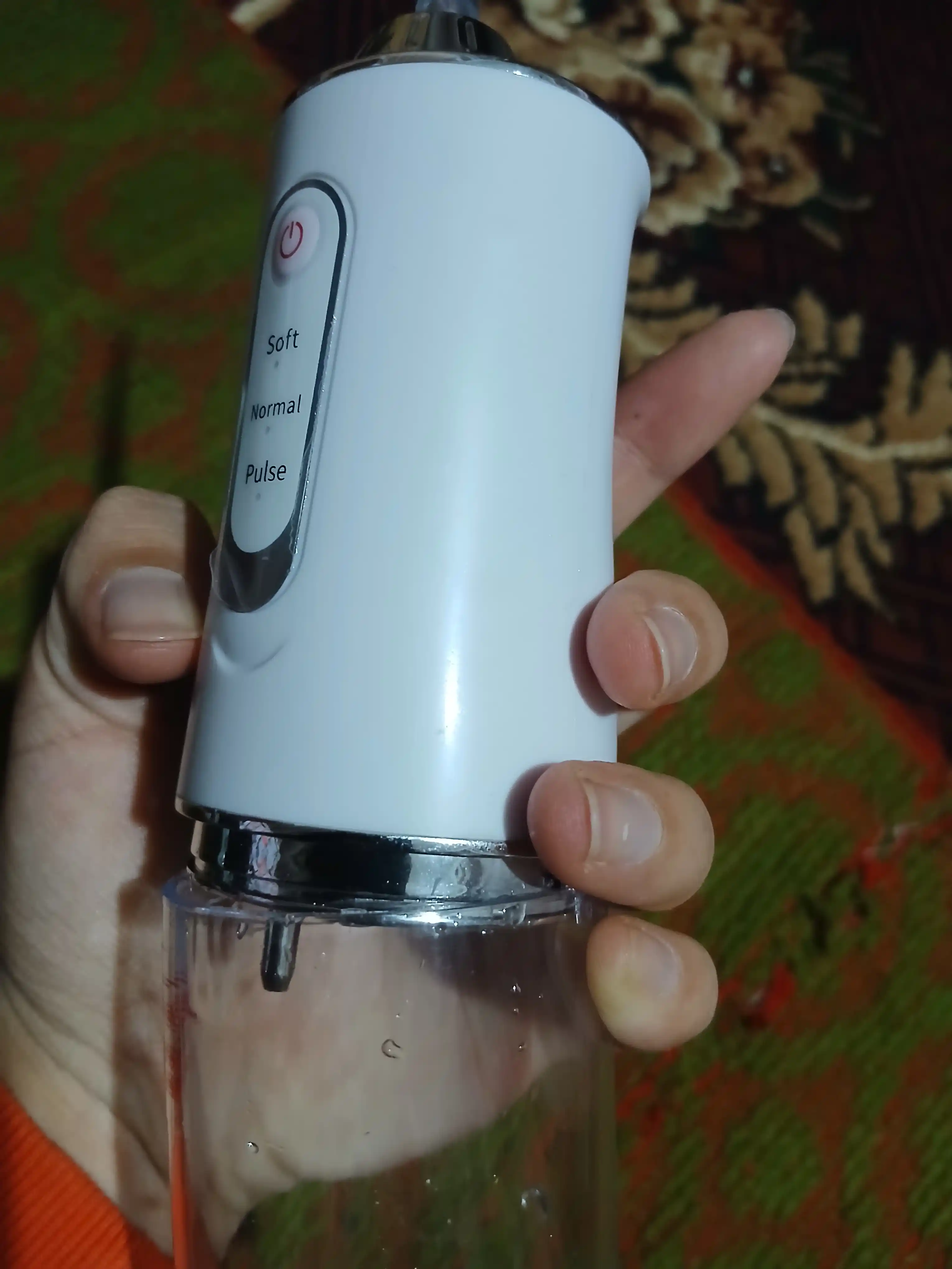 Og'iz bo'shlig'i uchun portativ stomatologik irrigator, simsiz, nozullar bilan