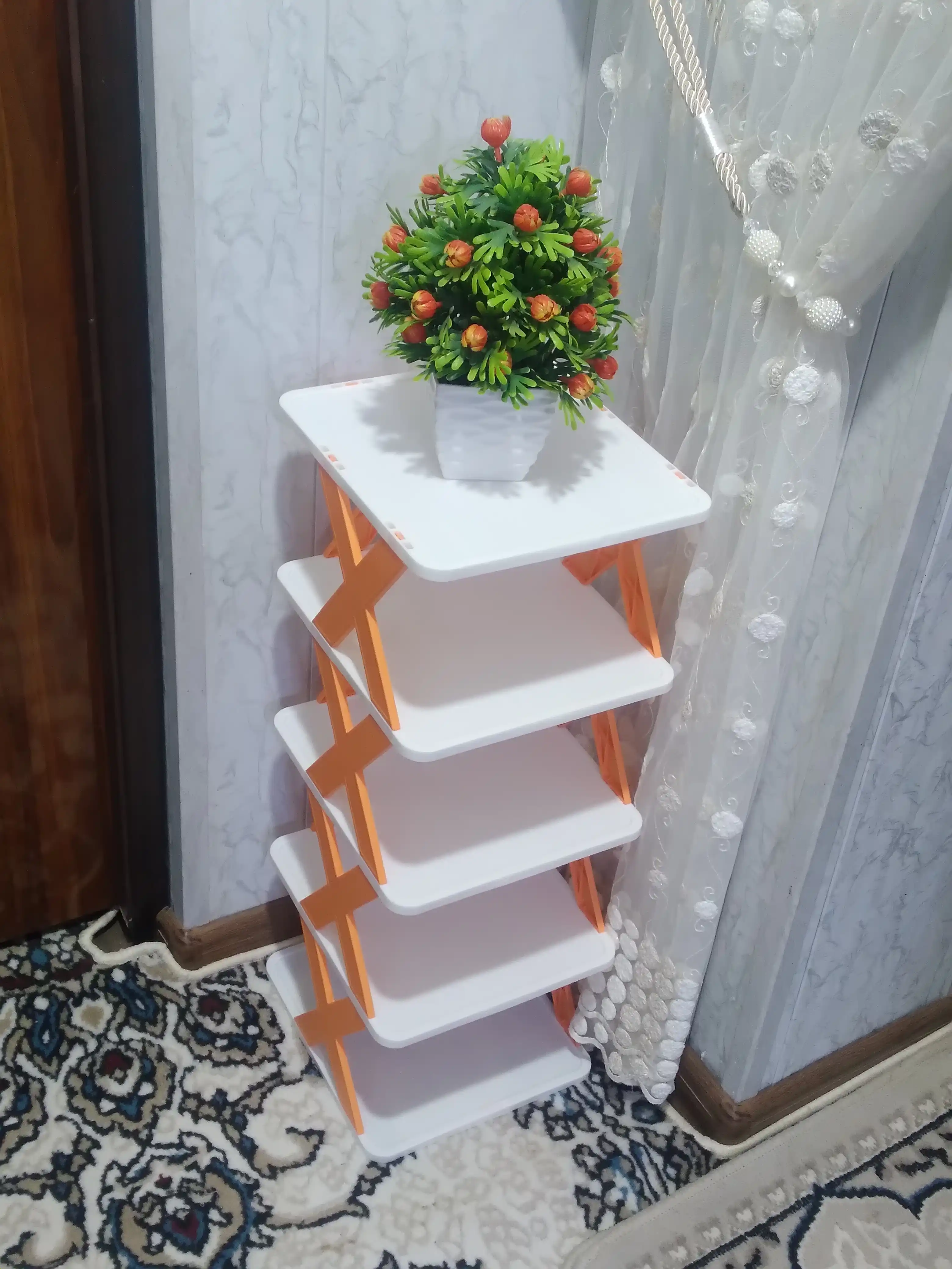 Полка для хранения обуви, обувница, складная, стеллаж, этажерка, 3, 4, 5 ярусов