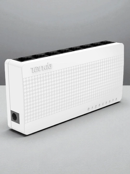 Tenda S108 8 portli boshqarilmaydigan 8 portli Fast Ethernet kommutator 10/100 Mbit/s