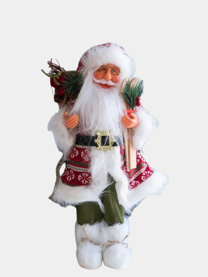 Santa Klaus 45 sm, Qor bobo yangi yil oyinchogi haykalchasi - 