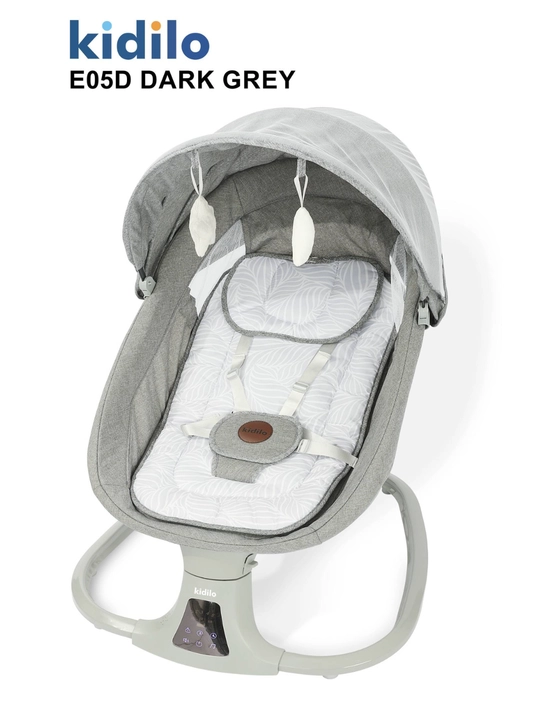 Шезлонг-качалка Kidilo E05D, 3 в 1, с автоматическим укачиванием и москитной сеткой