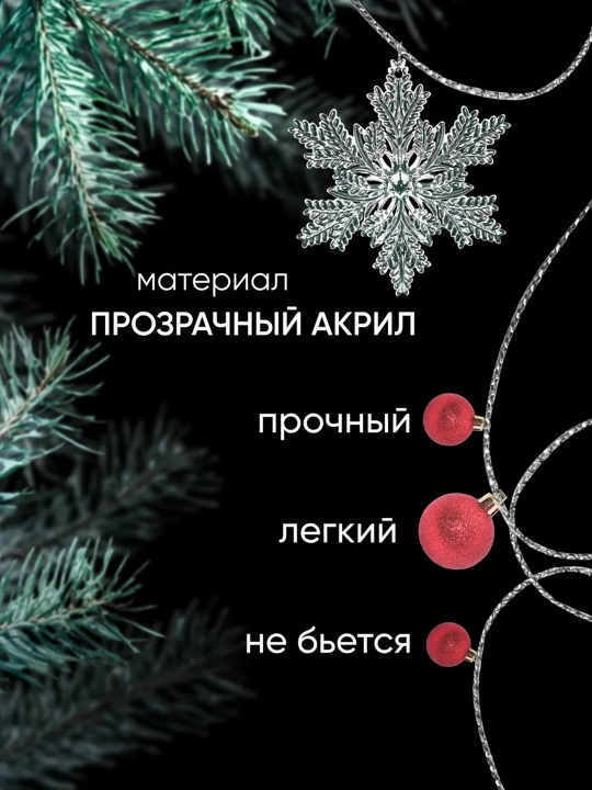 Новогодние ёлочные игрушки снежинки, сосульки, олени