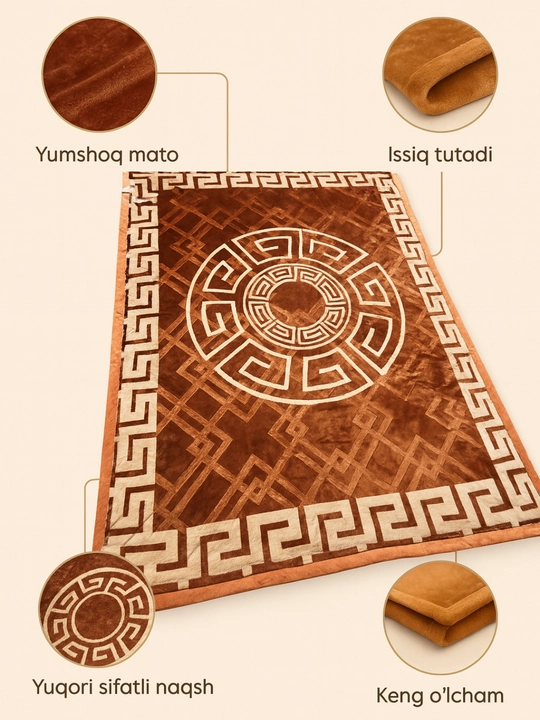 Тёплый и мягкий односпальный плед