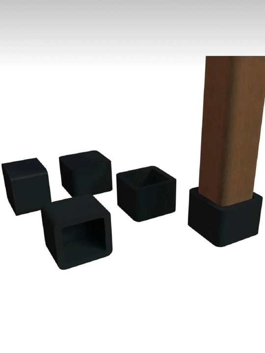 Mebel oyoqlari uchun tirnalish va ortiqcha shovqinlardan himoya qiluvchi qopqoqlar, 4 dona, 25 mm - 