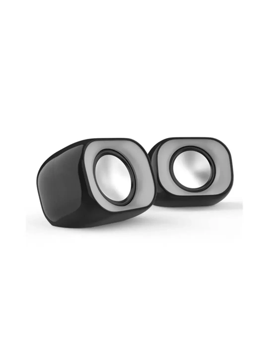 Компьютерные колонки, акустическая система 2.0, питание от USB, черные
