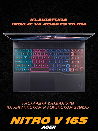 Acer Nitro V16s/16" WUXGA IPS 180Hz/AMD Ryzen 7-260/DDR5 16GB/512GB SSD/NVIDIA RTX5060 8GB