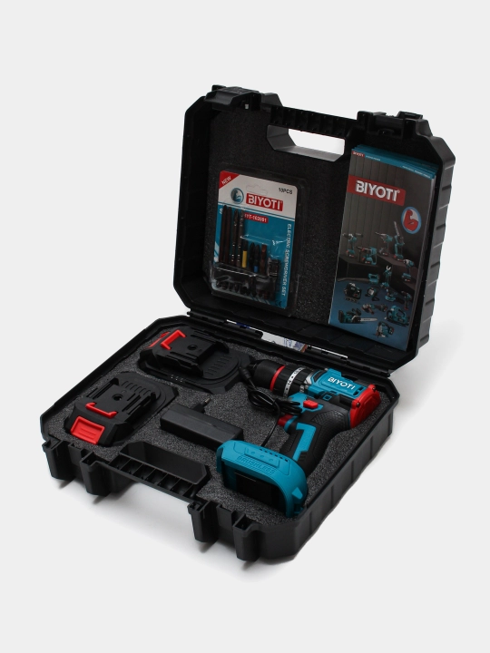 Akkumulyatorli shurup-buragich-drel Biyoti BYT-CD1015 — 10mm, 1400 RPM
