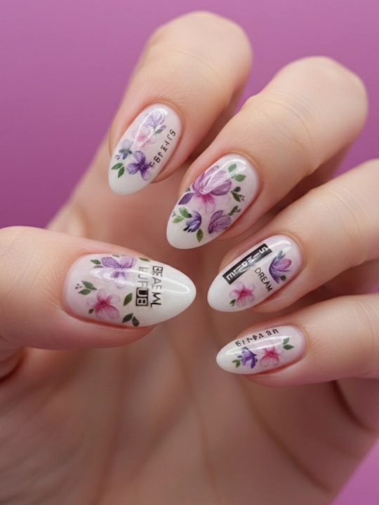 Manikyur uchun dekorativ stikerlar Sakura