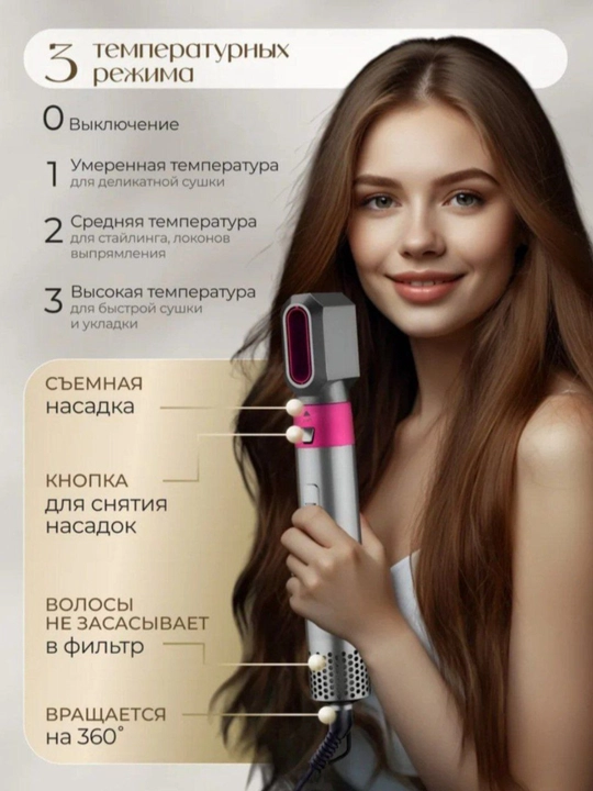 Фен-стайлер Dyson 5 в 1, для завивки и укладки