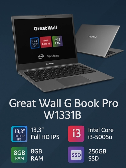 Noutbuk Great Wall G Book Pro, Core i3-5005u, 8/256 GB SSD 2