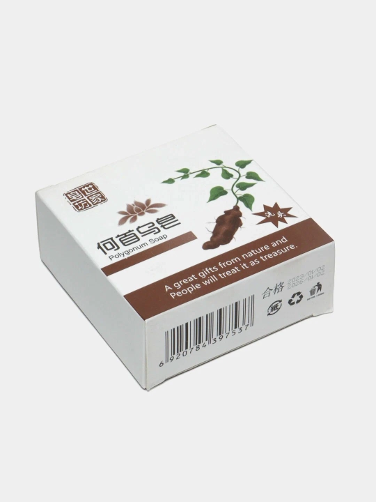 Soch o‘sishi va qorayishi uchun Polygonum, tabiiy sovun shampuni, grechka ekstrakti bilan
