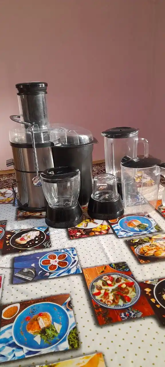 Кухонный комбайн, 4 в 1, соковыжималка, блендер, измельчитель, кофемолка, sokovyjimalka