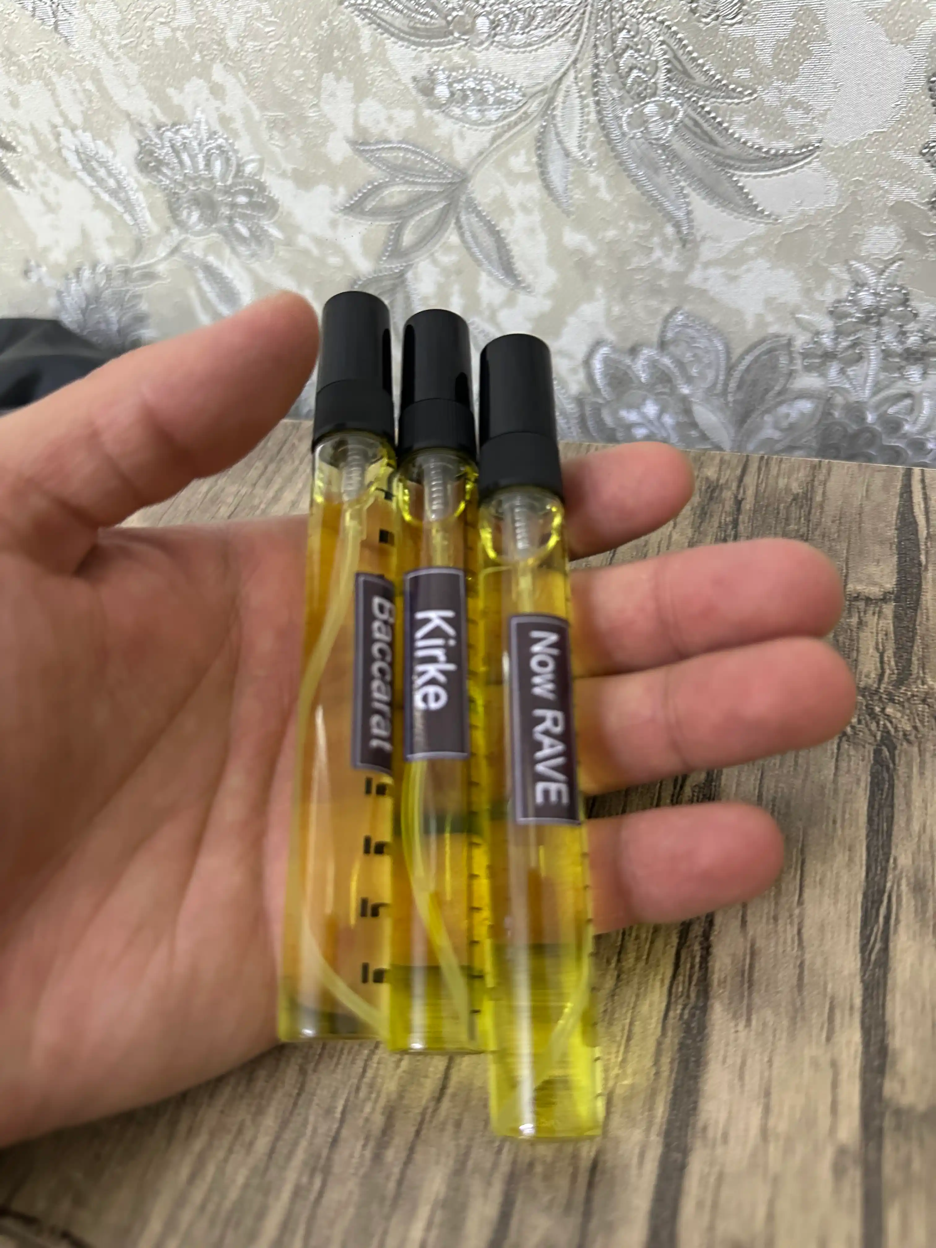 Ayollar atiri, Baccarat, Now Rave, Kirke, 1 ml, 3 ml, 5 ml, 10 ml, 20 ml