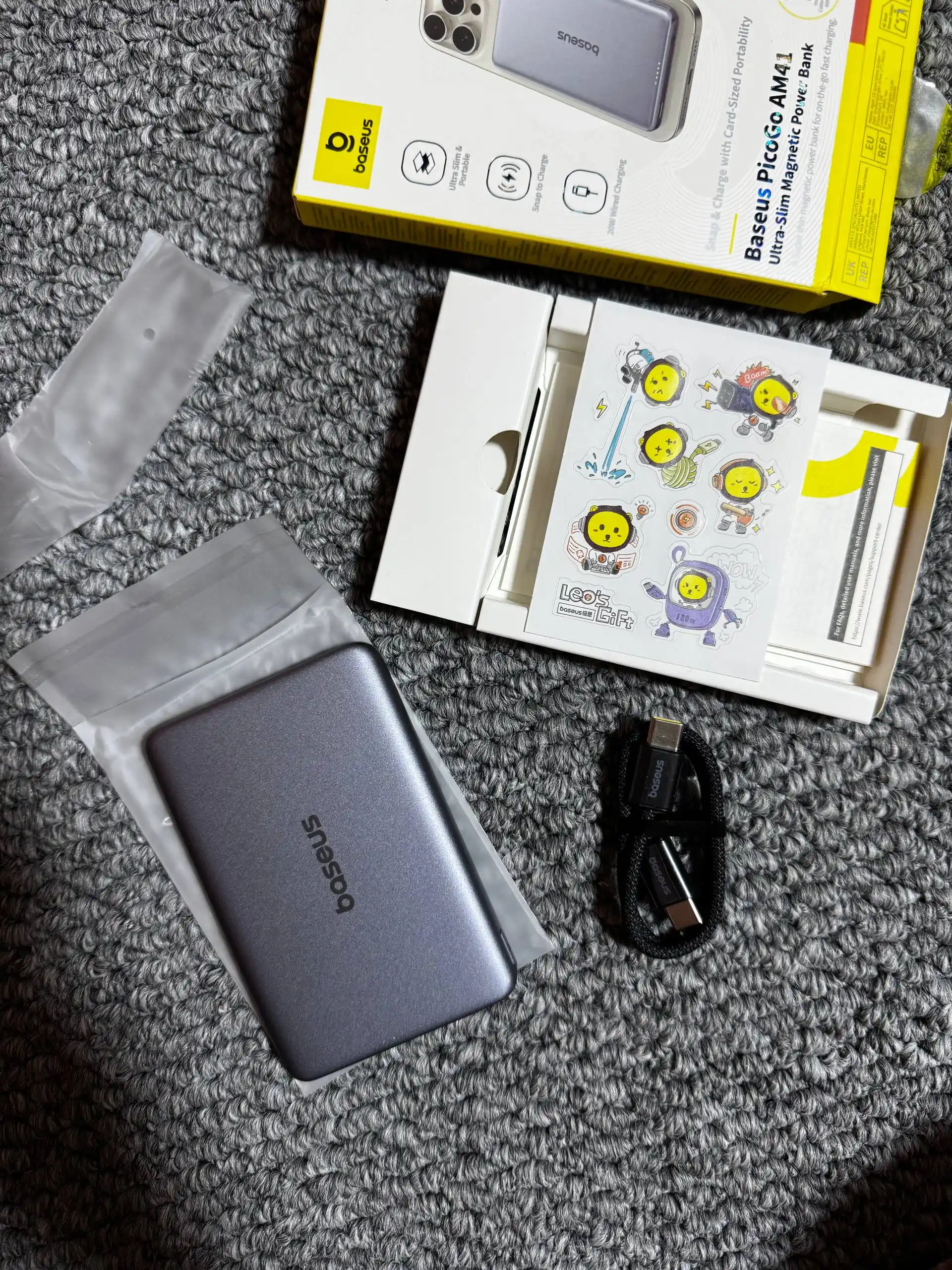 Simsiz Power bank Baseus PicoGo 5000 mA/soat MagSafe, 20W USB-C