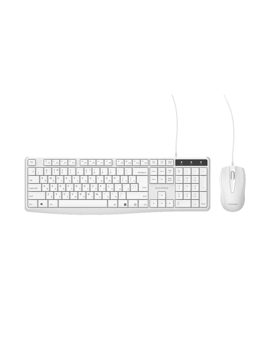 Klaviatura va sichqoncha to'plami MYPRO KM1010UW White - 