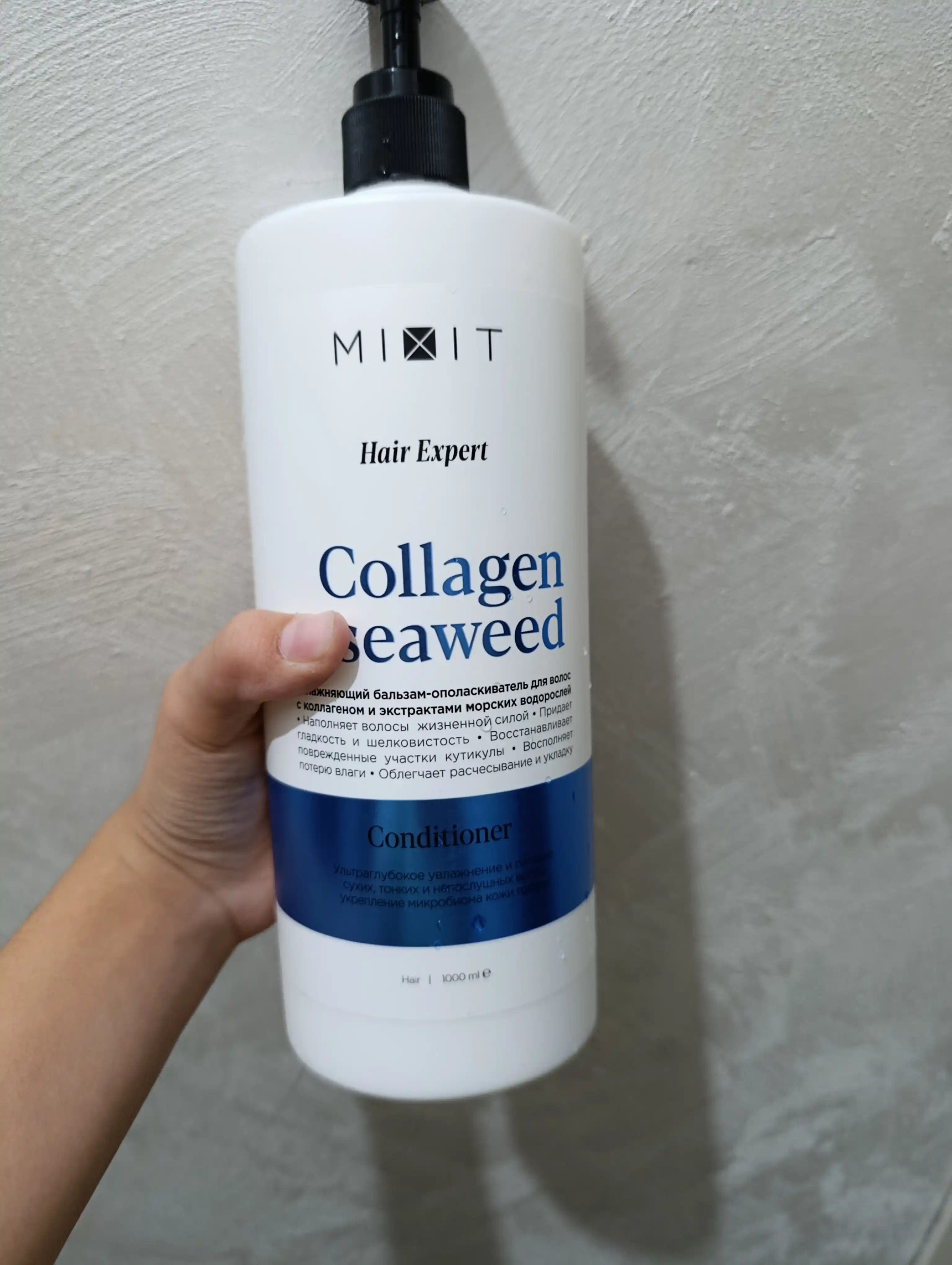 MIXIT soch uchun kollagen va dengiz o‘tlari ekstraktli balzam, 1000 ml