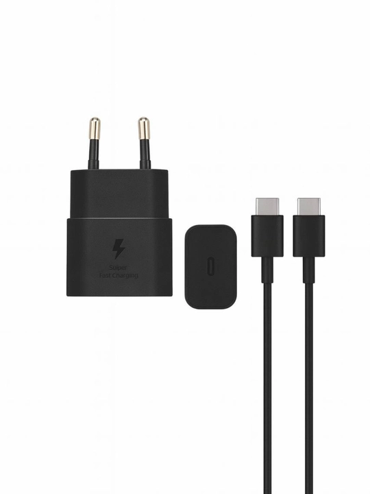 Блок питания Samsung Type-C, мощностью 25 Вт, с кабелем и зарядным устройством USB-C