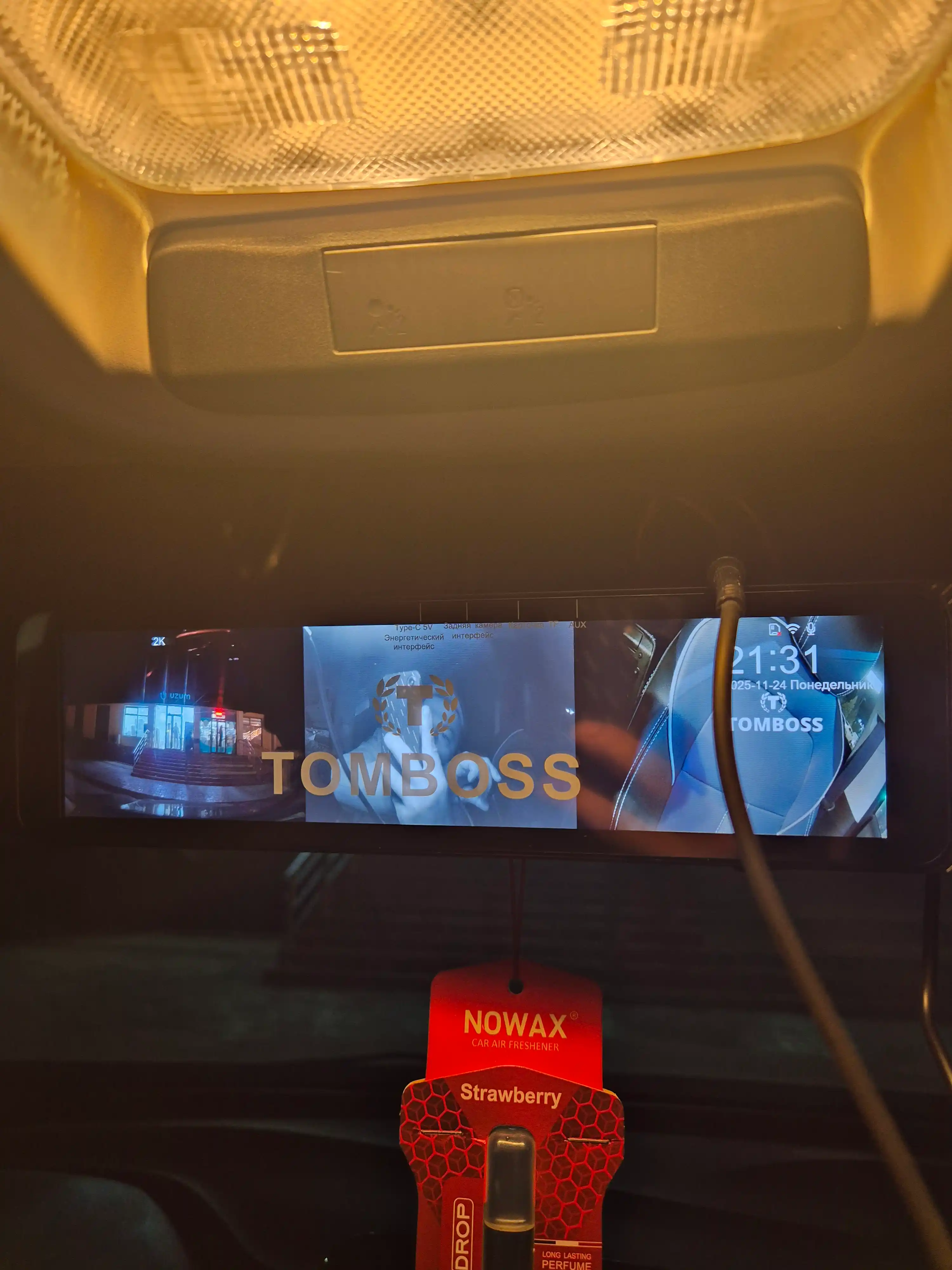 Видеорегистратор 3 камеры, Автомобильный видеорегистратор TOMBOSS T11, Wi-Fi наблюдение