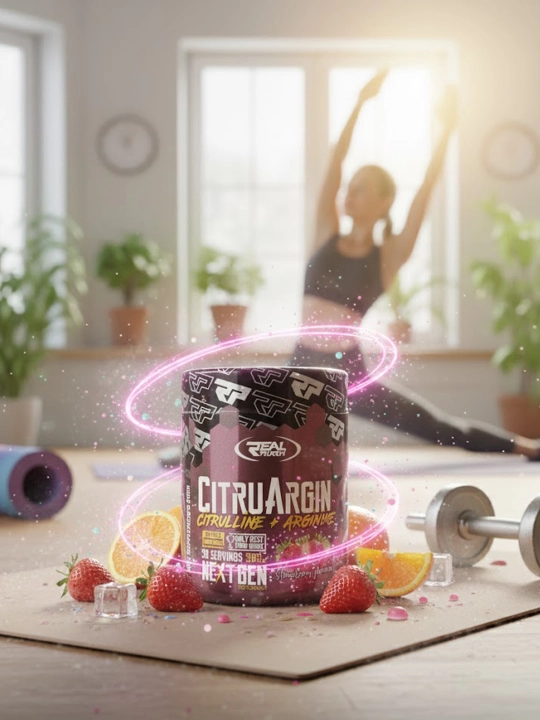 REAL PHARM CITRUARGIN – PUMP Energiya uchun L-Sitrullin  L-Arglinin kuchli kompleksi, 300 g