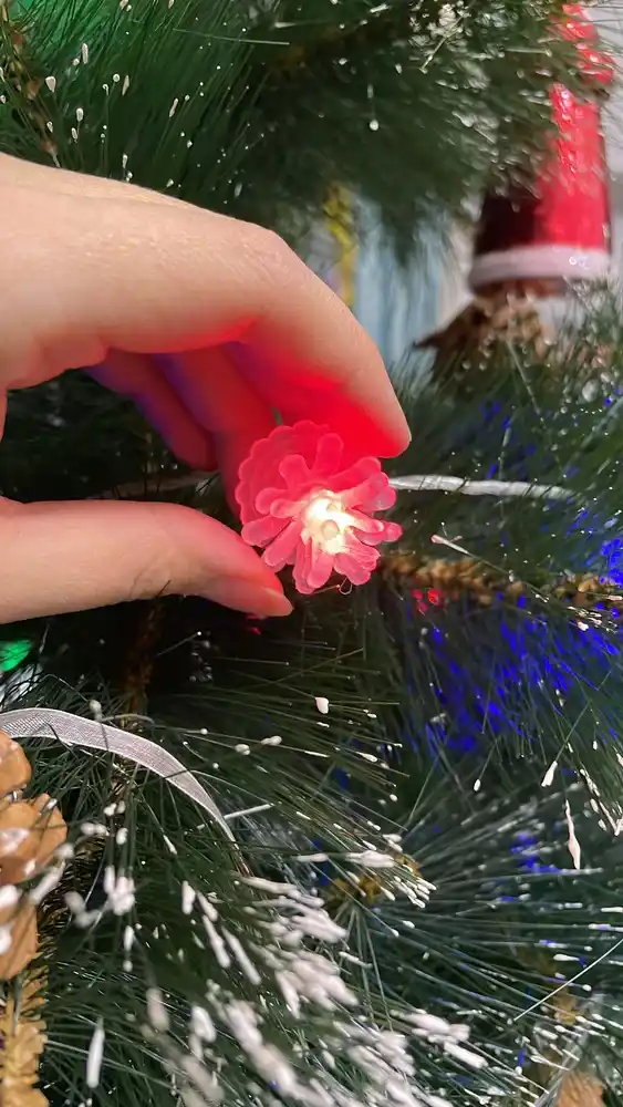 LED girlyanda “Shishkalar”, yangi yil uchun, batareykada, archa uchun, 3, 6, 10 metr