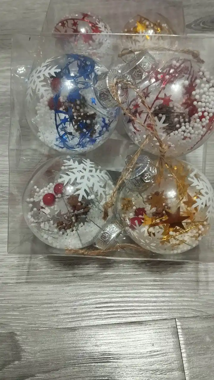 Елочные игрушки, новогодние украшения на елку, декоративный набор шаров