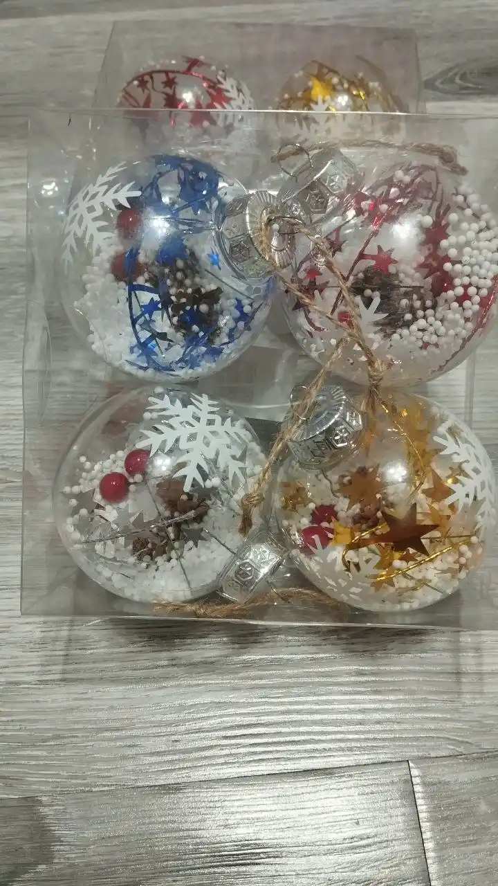 Елочные игрушки, новогодние украшения на елку, декоративный набор шаров